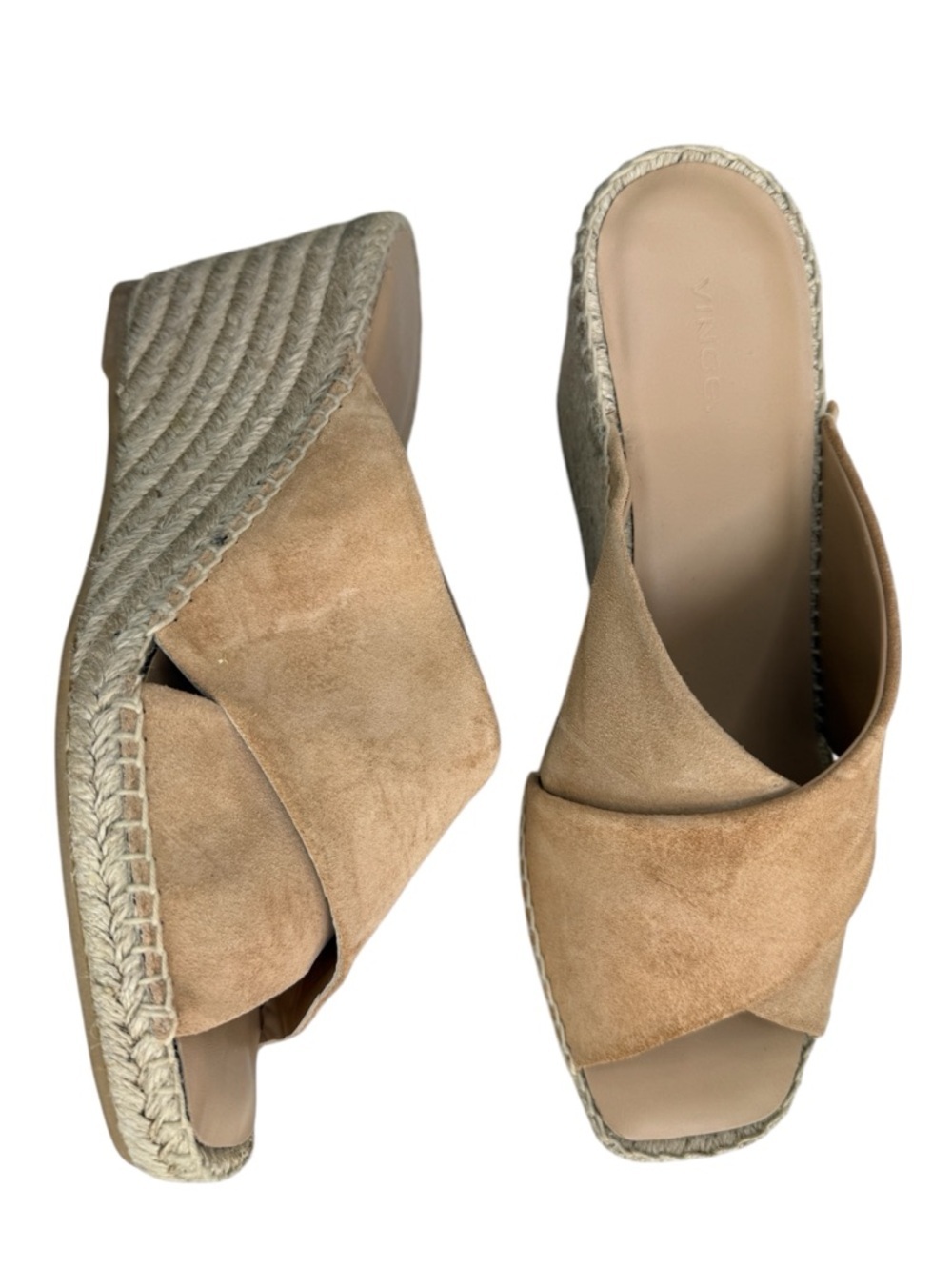 Vince Gaelan Wedge Suede Espadrille Sandal Size 10